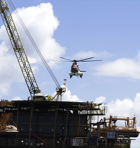 San Francisco Helicopter Oil Rig