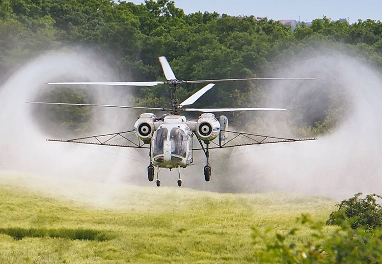 San Francisco Helicopter Seed Spreading